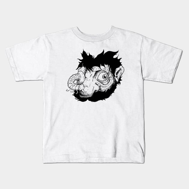 What's wrong with your face B&W Kids T-Shirt by papermoonboy